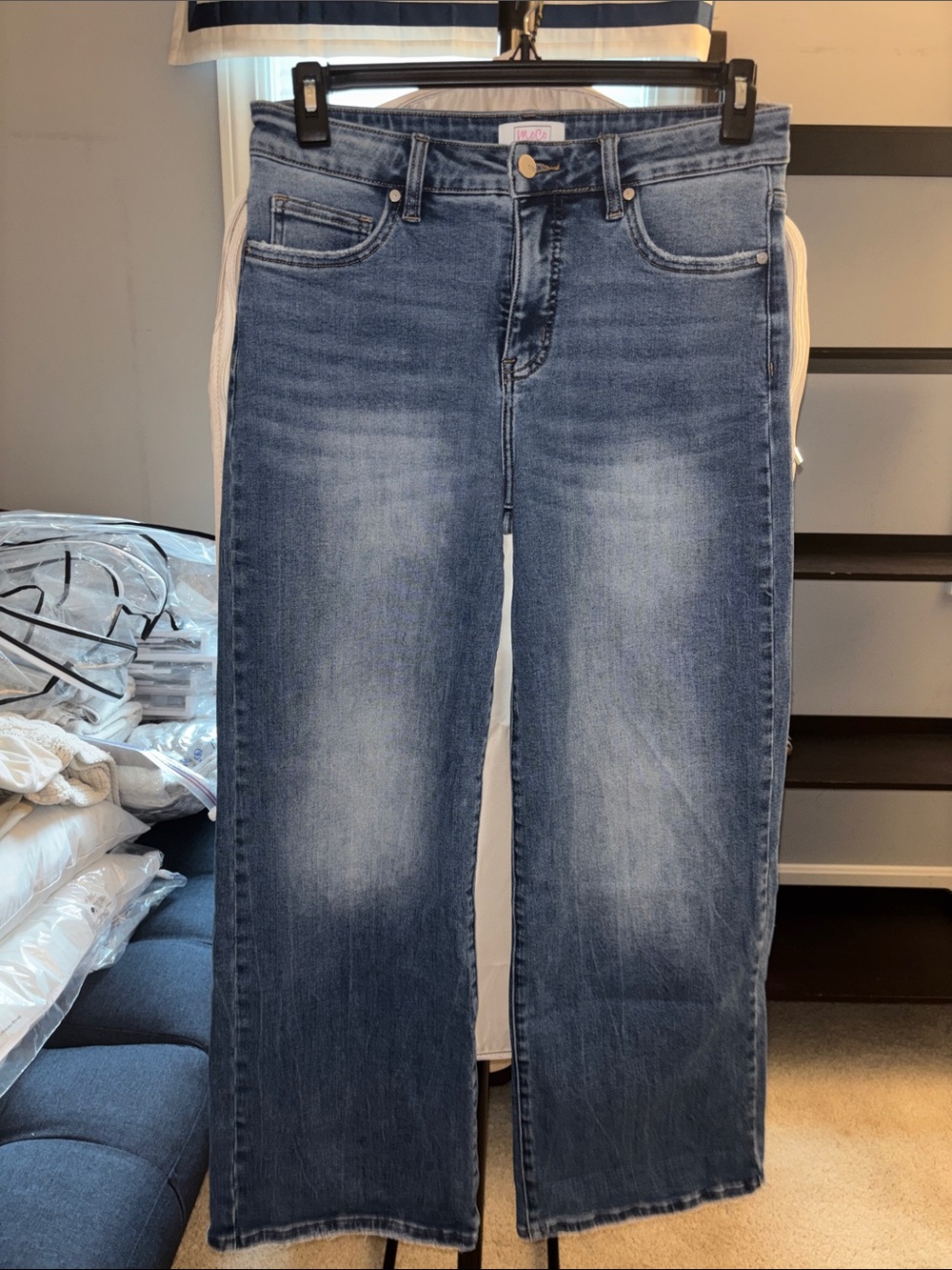 Straight Leg Women's Jeans in Medium Blue - Classic Everyday Style